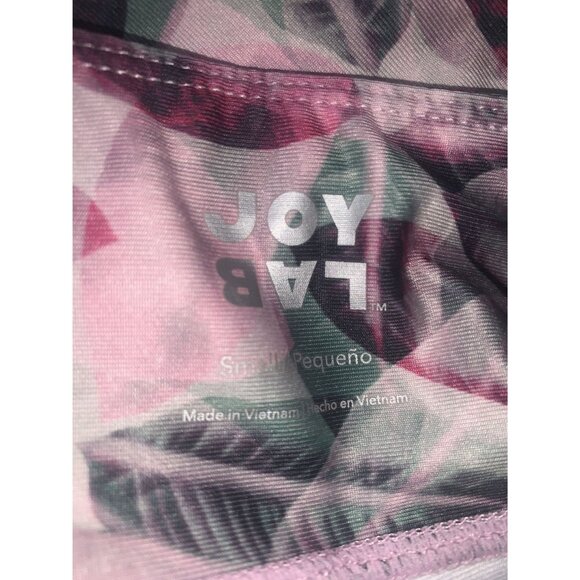 JOYLAB Leaf Print Pink Green Women's Small Leggings - Picture 5 of 5